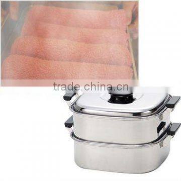 18/0 Stainless Steel Hot Towel Steamer 2 Level 29cm Square