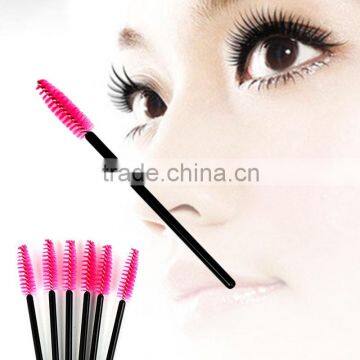 10pcs/lot New make up Pink Disposable Eyelash Brush Mascara Applicator Wand Brush