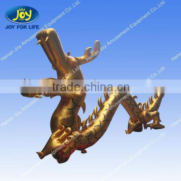 Advertising Gold Color Inflatable Zenith Dragon