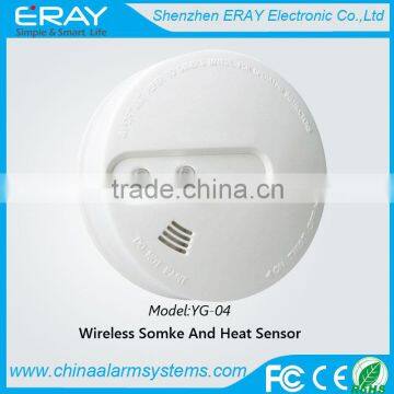 HOT!!! HOT!!! New and Hot wireless smoke and heat sensor system sensor smoke detector with 433mhz/315mhz for alarm system(YG-04)