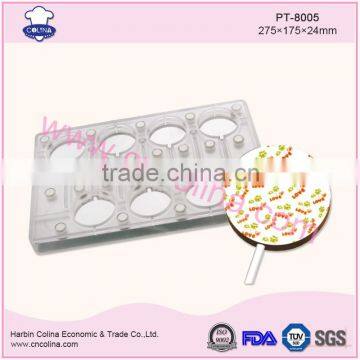 Plastic magnetic pc material lollipop chocolate mold