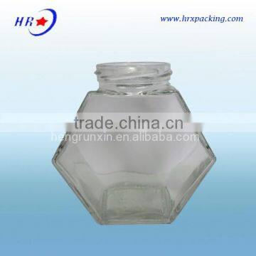 500ml hexagon glass jar for honey