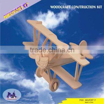 3-D Wooden Puzzle-Small Biplane Model Nieuport 17