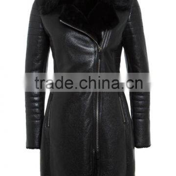 fashion Women's leather coats black