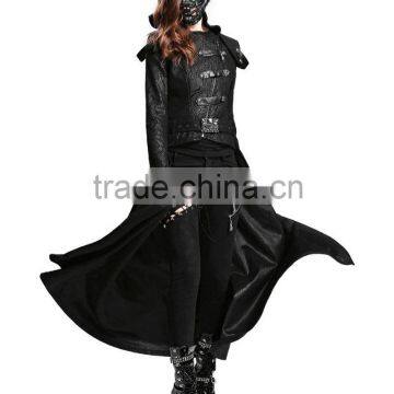 Devil Fashion Womens Coat Jacket Black Gothic Punk Steampunk Military Tailcoat