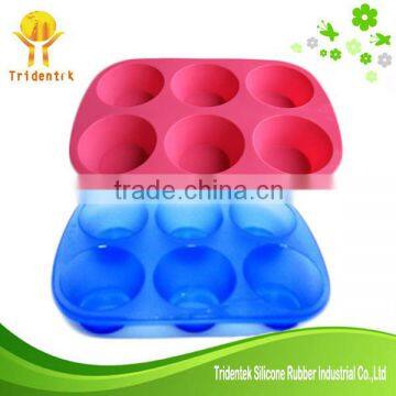 Wholesale hot selling 6 cavities round non-stick silicone soap molds