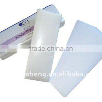 Disposable nonwoven depilatory paper hair removal wax strip