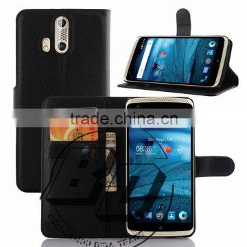 Manufacturer Wholesale Flip Magnetic wallet leather case with card slots For ZTE Axon pro lowest price