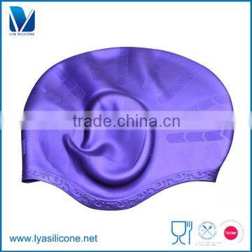 2016 Wholesales Colorful Ear Protection Silicone Swimming Hat