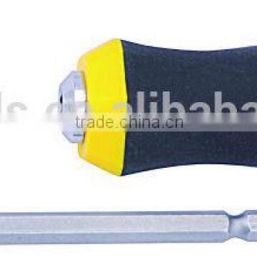 PH0/PH1/PH2 50 cr-v steel screwdriver/Philips/ slotted double end adjustable screwdriver with rubber handle