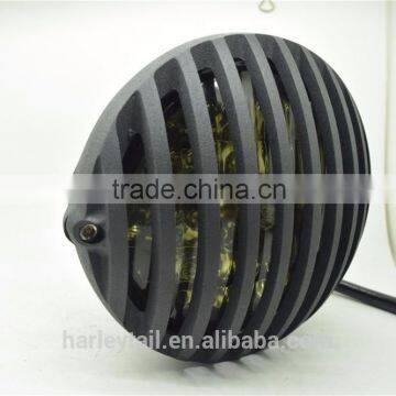 Smoke Lens Motorcycle Headlight Grille Headlight With Smoke Glass Lens photo-2