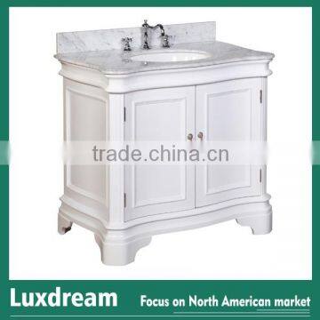 Espresso Painting Wooden Bath Cabinet With Single Sink Bathroom Vanity