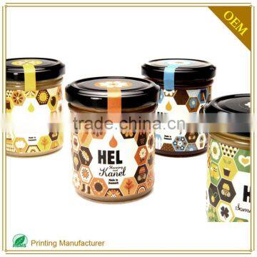 Food Grade Waterproof Jam Jar Labels Honey Jars PE Label In Guangdong