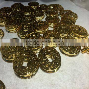 ABS plastic gold plating ABS imitation shinny gold color plating plastic gold plating processing sevice