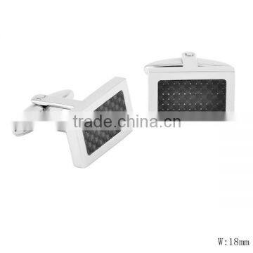 SRT0028 China Wholesale Blackplate Carbon Fiber Cuff Links