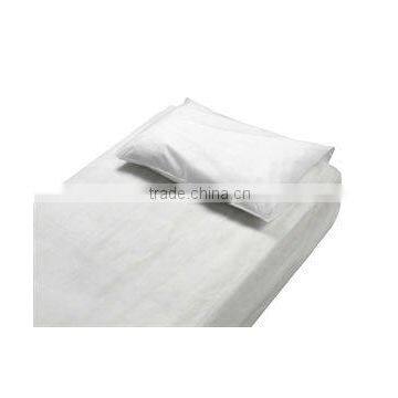 Disposable white blue plain polyethylene drape bedspread