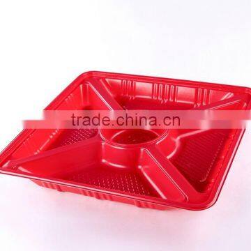 Food Grade Takeaway Plastic Printing Sushi Rice Box, Square Sushi Tray, Sushi Platter photo-3