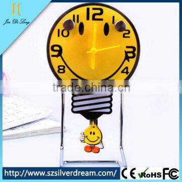 Quartz desk clock cartoon style digital smile face clock