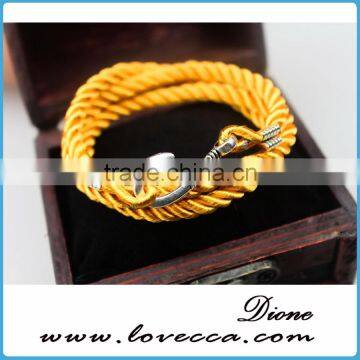 Colorful Rope Handmade Multilayer Anchor Nautical Navy Rope Bracelet photo-6