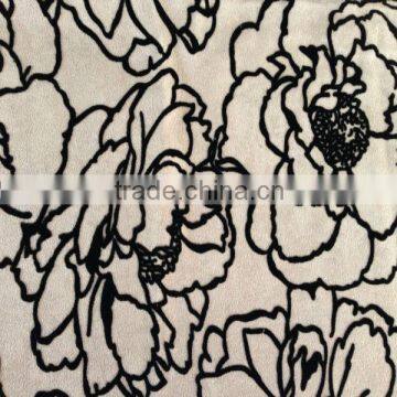 New pattern 100% polyester flocked fabric for sofa cushion etc