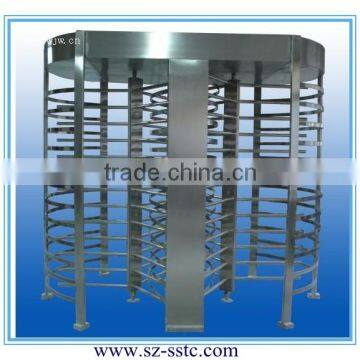 Pedestrian safety double entrance full height turnstile