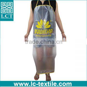 custom silk screen print ecofriendly transparency waterproof Vinyl Apron