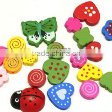 Wooden bead for jewelry, hot sale animal design beads