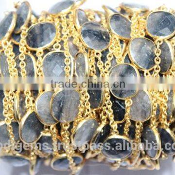 Bezel Chain with Black rutile