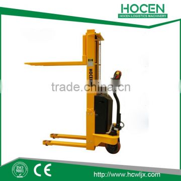 1500kg, lifting height 1600mm hydraulic semi electric forklift truck