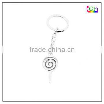 Silver Tiny Lollipop charm keychain