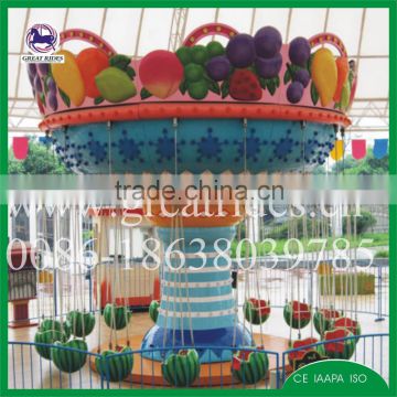 Children playing rides fruit flying chair for sale