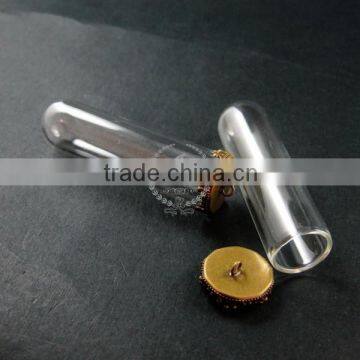 55mm vial glass tube bottle with 15mm open month DIY pendant charm supplies 1810294