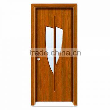 Interior wood door design window for bedroom and bathroom