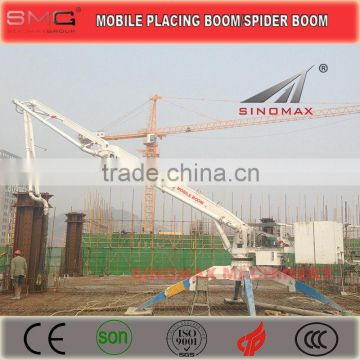 Spider Placing Boom 13m 15m 17m 18m Mobile Hydraulic Concrete Placing Boom for sale in Indonesia in Malaysia in China