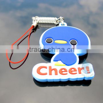 3d custom shaped blue PVC Keychain