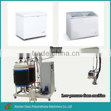 Xiamen Oasis pu polyurethane foam machine/pu foam filling machine for freezer.