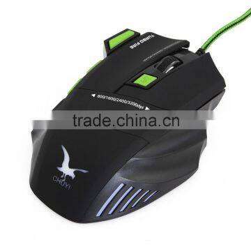 Hot Sale 2400DPI Wired 7D Optical PRO Gaming Mouse Mice Black
