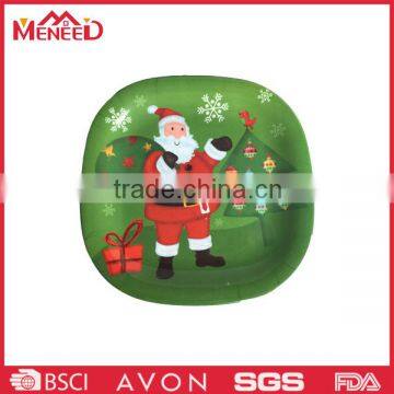 Merry Christmas Square Plate,Melamine Tableware,Dinner Plate