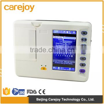 CE ISO 18 months warranty 7 inch LCD 12-lead ECG signal Digital 6-channel Electrocardiograph