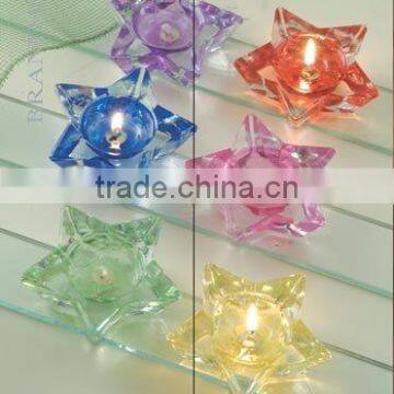 five-pointed star glass candle holder