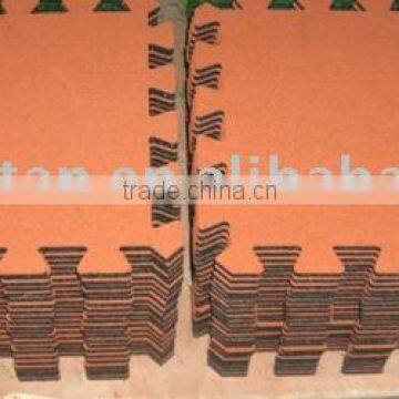 compound Interlocking rubber floor mat tile