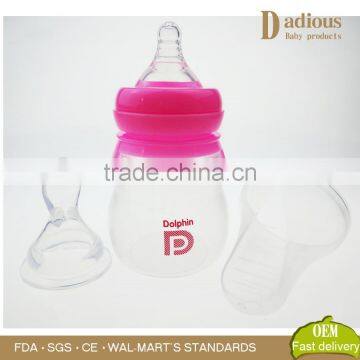 2016 High Quality 100% food grade non-toxic silicone baby bottle