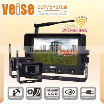 7 inch TFT Monitor Wireless Rear View System with 2.4GHz digital signal