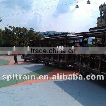 Kids Riding Tourist Trackless Train, Plaza Train, Diesel Road Train photo-4
