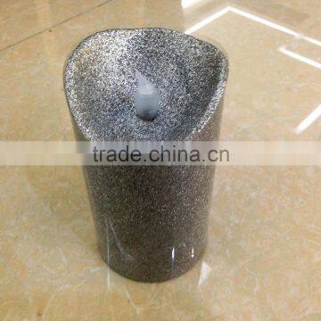 Led Flameless Candles Gold Glitter Led Flickering Flameless Real Wax Candle photo-4