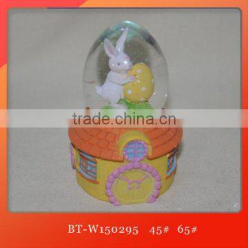Resin Easter Water Globe Easter Decorative Water Ball Bunny Water Globe Srystal Snow Globe Water Ball Snow Crystal Ball photo-3
