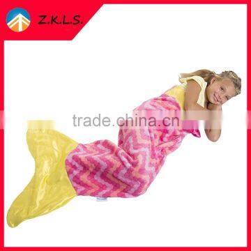 Home Pink Comfortable Kids Sleeping Bag Mermaid Tail Blanket photo-2