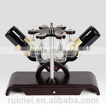 Multi-tier Free-standing Wooden Wine Bottle Holder