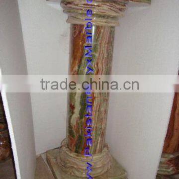 NATURAL MULTI GREEN ONYX PEDESTALS photo-2