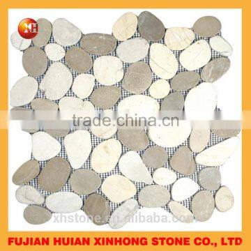White Nature Pebble Tile,indoor Wall Floor Decoration Pebble Tile photo-3